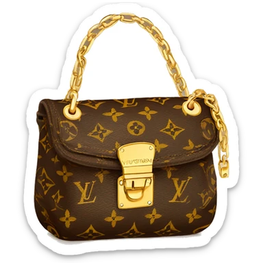 Louis Vuitton shoulder bag with chain attached sticker