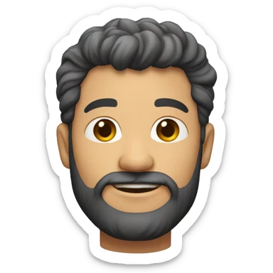 CRIE UM HOMEM COM 42 ANOS, ESTRUTURA  DE 1,70M, CABELO QUASE QUE RESPADO, BARBA MÉDIA sticker