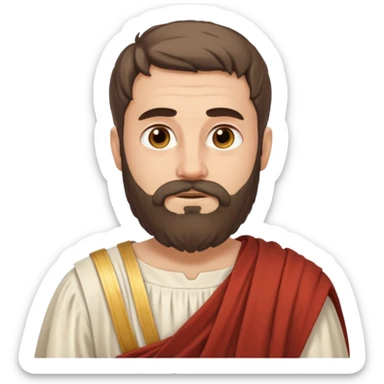 ancient greek writer with beard sticker