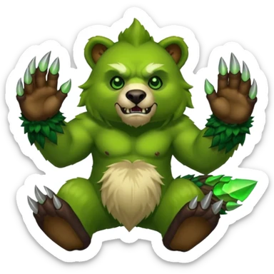 world of warcraft felbear with claws out sticker