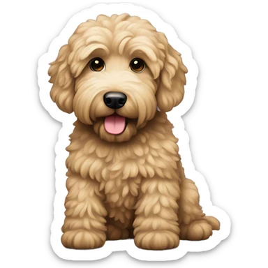 Black goldendoodle sticker