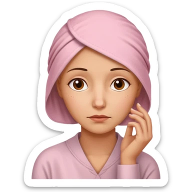 I want an emoji of a woman with cancer thinking sticker