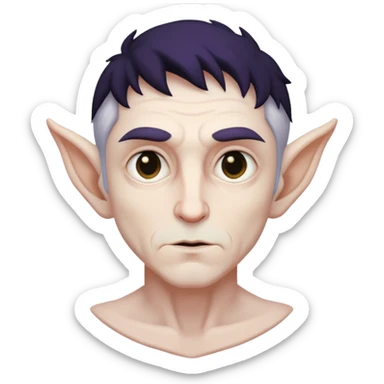 Older male shadow fae sticker