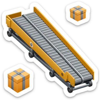 PLAIN GREY TOP DOWN ANGLE CONVEYER BELT TILL SHOPPING sticker