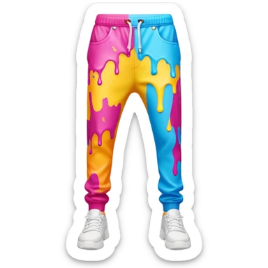paint splash pants sticker