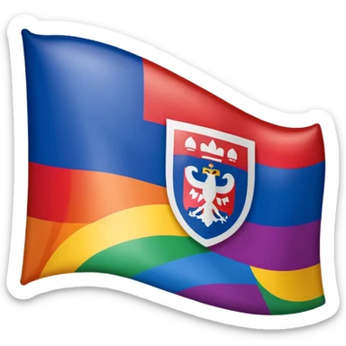 A slovak flag combined with a gay flag sticker