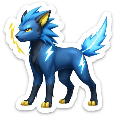 Manectric-Luxray-Fakémon-hybrid-creature (full body)  sticker