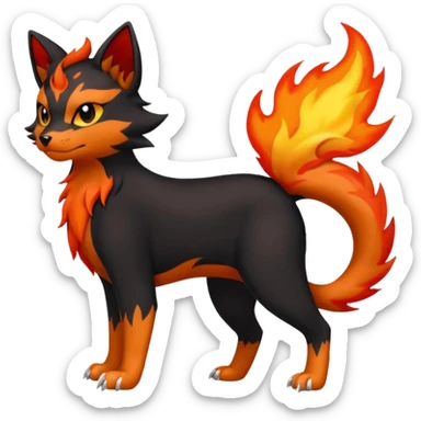 Litten-Torracat-Zorua-Houndour-fusion sticker