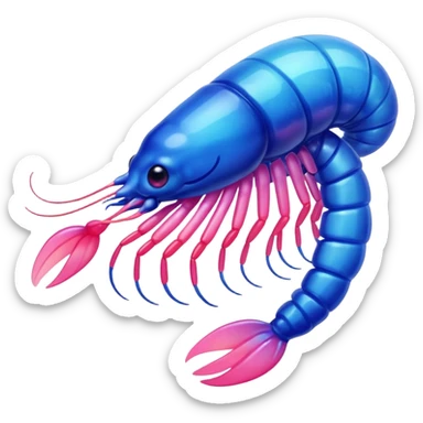 jelly prawn with a translucent body sticker
