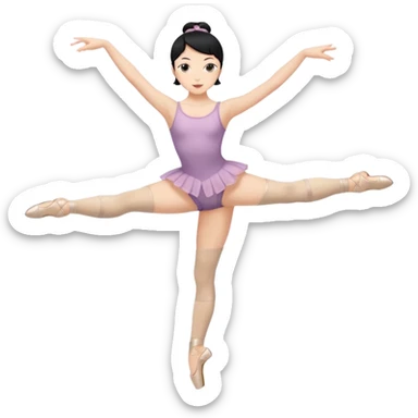 WOMAN BALLET DANCER BLACK HAIR AND NOT IN TUTU ONLY TWO LEGS sticker