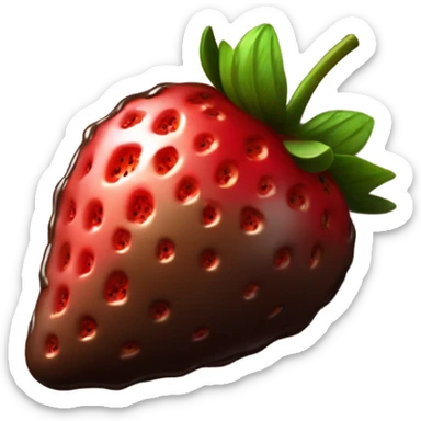Strawberries with chocolate sticker