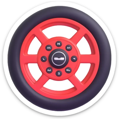 cars control wheel sticker