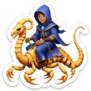 scorpion mounted by sorcerer sticker