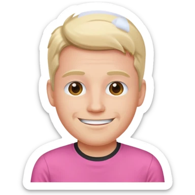 Barbie doll Ken Head pink t-shirt sticker