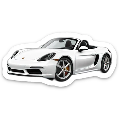 porsche 718 boxster white sticker
