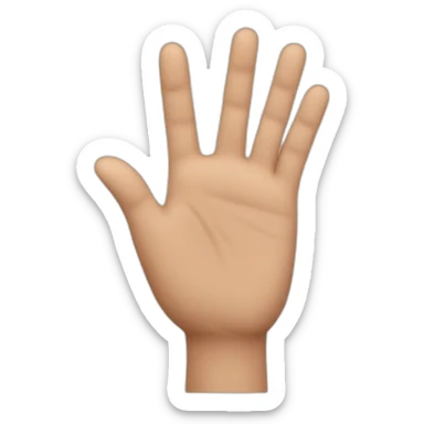 A dear saying hello with one hand  sticker