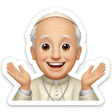 Pope Leo  laughing sticker