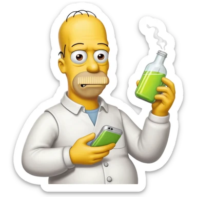Acid tab Homer Simpson  sticker