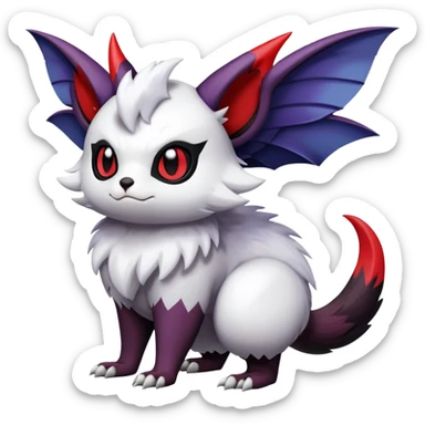 ShinyFurret-Absol-Noibat-Noivern-Hybrid (Full body) sticker