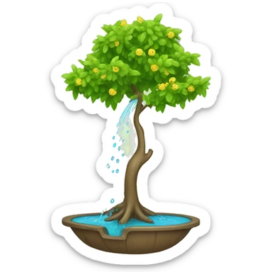 watering tree sticker