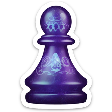 a magic chess pawn sticker