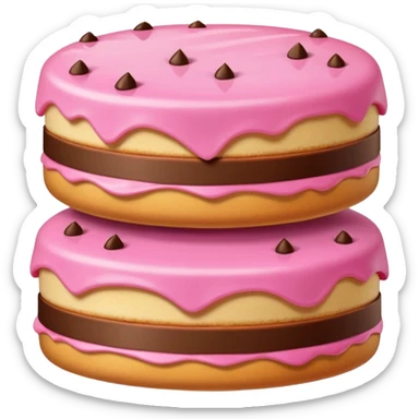 Pembe kremalı kek sticker