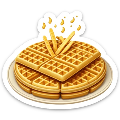 Waffle fries sticker
