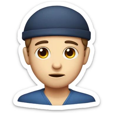 sad jewish boy with yarmulke sticker