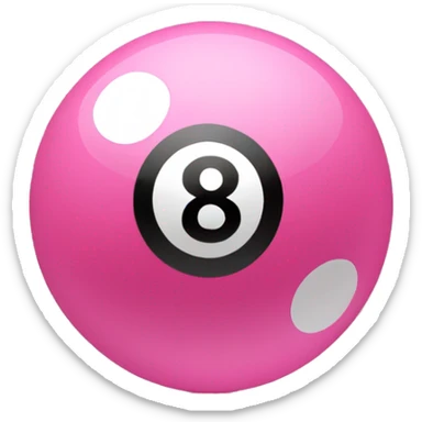 Pink 8 ball sticker