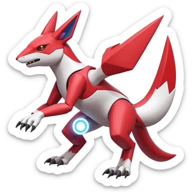 Heliolisk-Zangoose-Cyclizar-Genesect-Pokémon, full body sticker