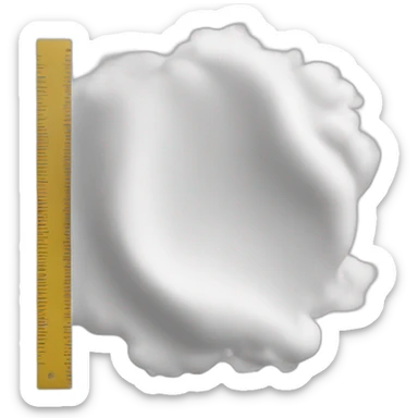 a white powder with a ruler sticker