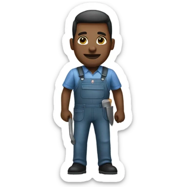 white skin Janitor  sticker