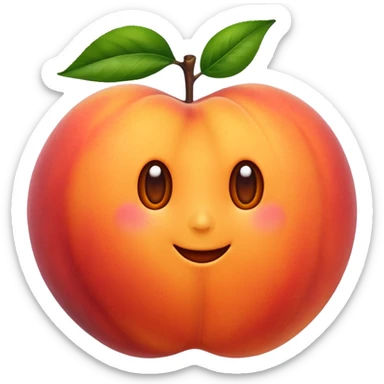peach sticker