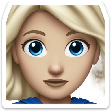 Supergirl with blue eyes sticker