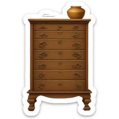 ancient chest of drawers sticker