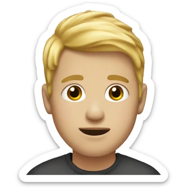 Boy with blonde hair with pimples sticker