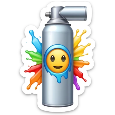 aerosol with a sticker   sticker