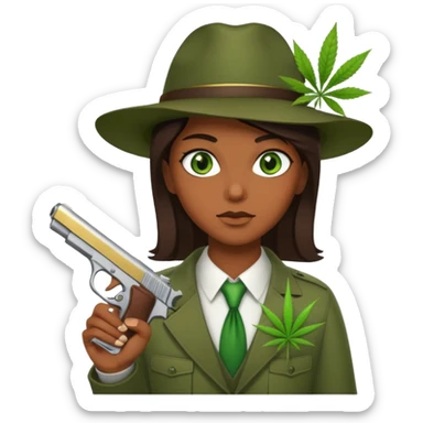 weed n guns sticker
