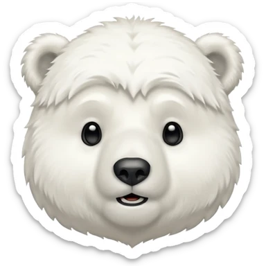 Polar bear pleading face sticker