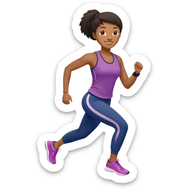 Morning Jogger black woman sticker