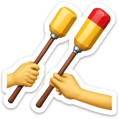 Passing the baton to another while running. I just want the baton to be passed between hands. We don't nee full body. Let the hands be yellow and baton red sticker