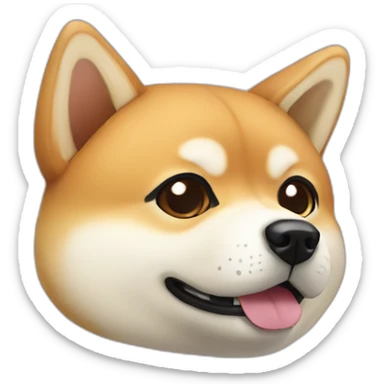 really cute shiba inu head sticker