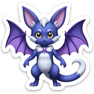 Meowstic-Noibat-fusion (full body) sticker