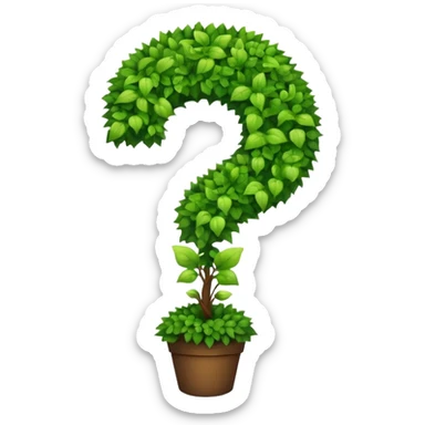 Shrub with a question mark shape  sticker