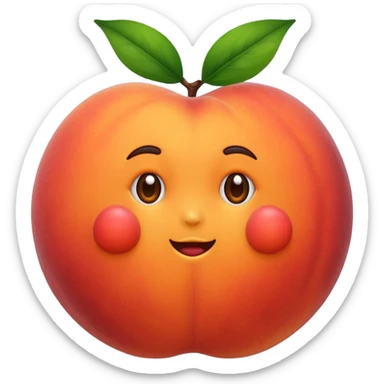 Peach sticker