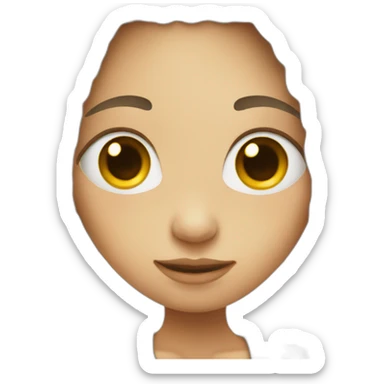a white emoji girl with dreads sticker