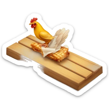 Mouse trap with a chicken wing sticker