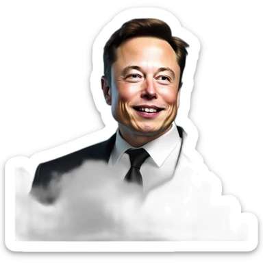 Elon musk allongé sur un nuage sticker