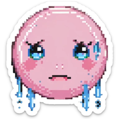 embarrassed face, sweat drop, blushing sticker