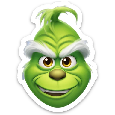 grinch smirking  sticker